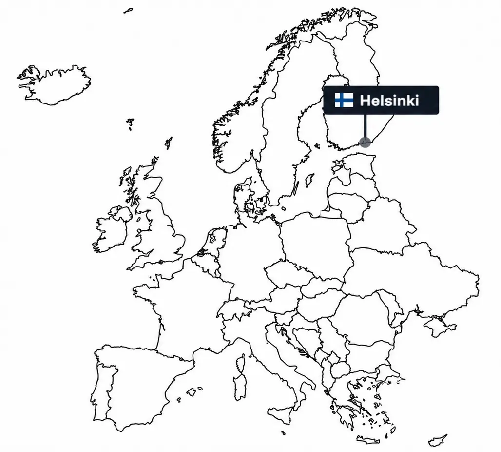 Data Hosted in Helsinki, Europe